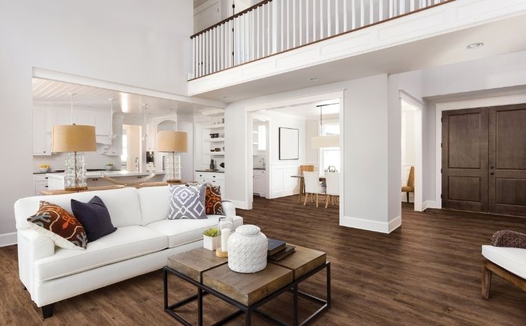 Open Concept Room with Hardwood Floors