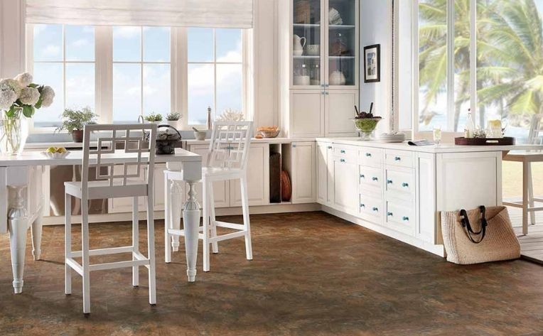 Kitchen floor in a beach house